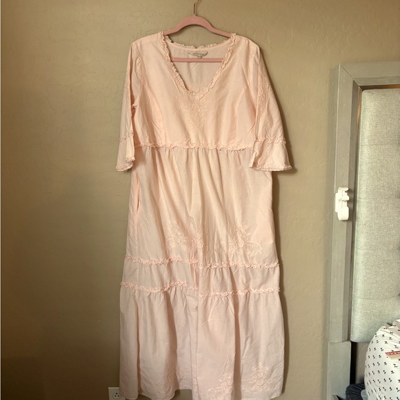 Soft Surroundings Dresses & Skirts - Soft Surroundings Pink Anastasia Nightgown Large 100% Cotton